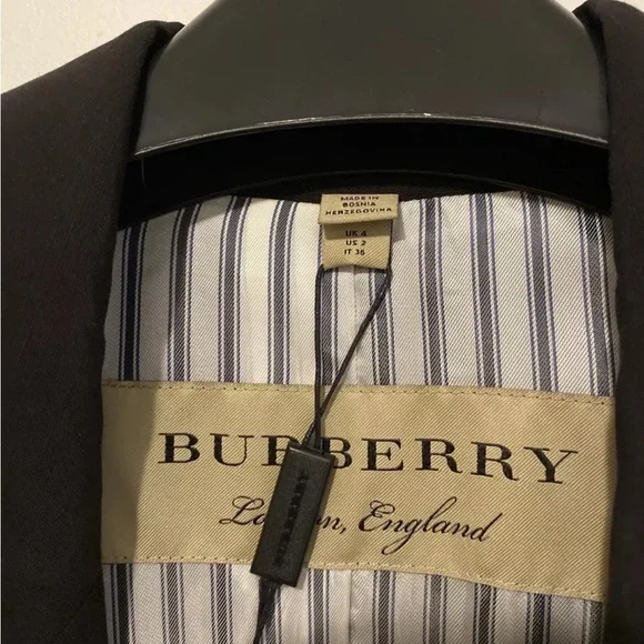 Burberry London Parwood linen silk blend double breasted trench coat us2 XS
